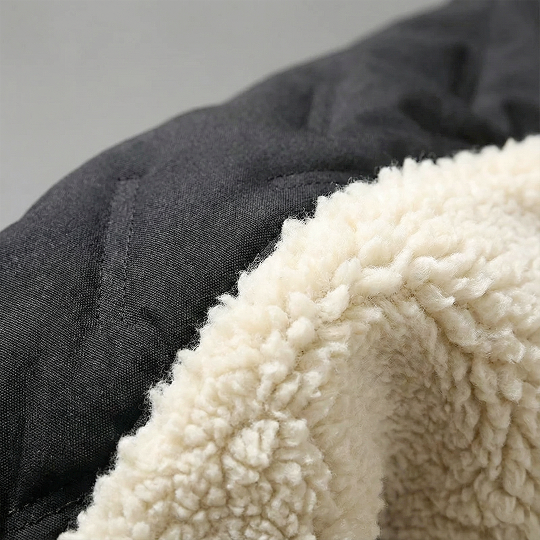 Norden Men's Oversized Hooded Velvet Cotton Jacket, view 3