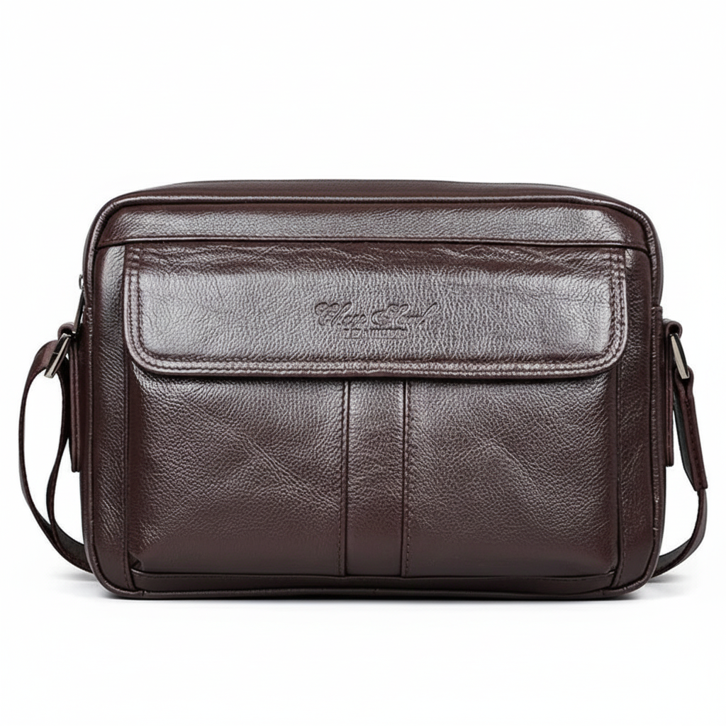 Norden Classic Leather Crossbody Bag in brown