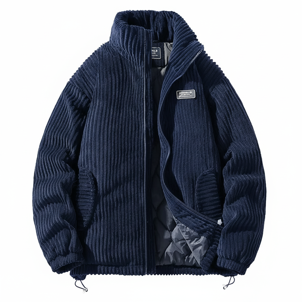 Norden Men's Heritage Quilted Puffer Jacket in dark blue
