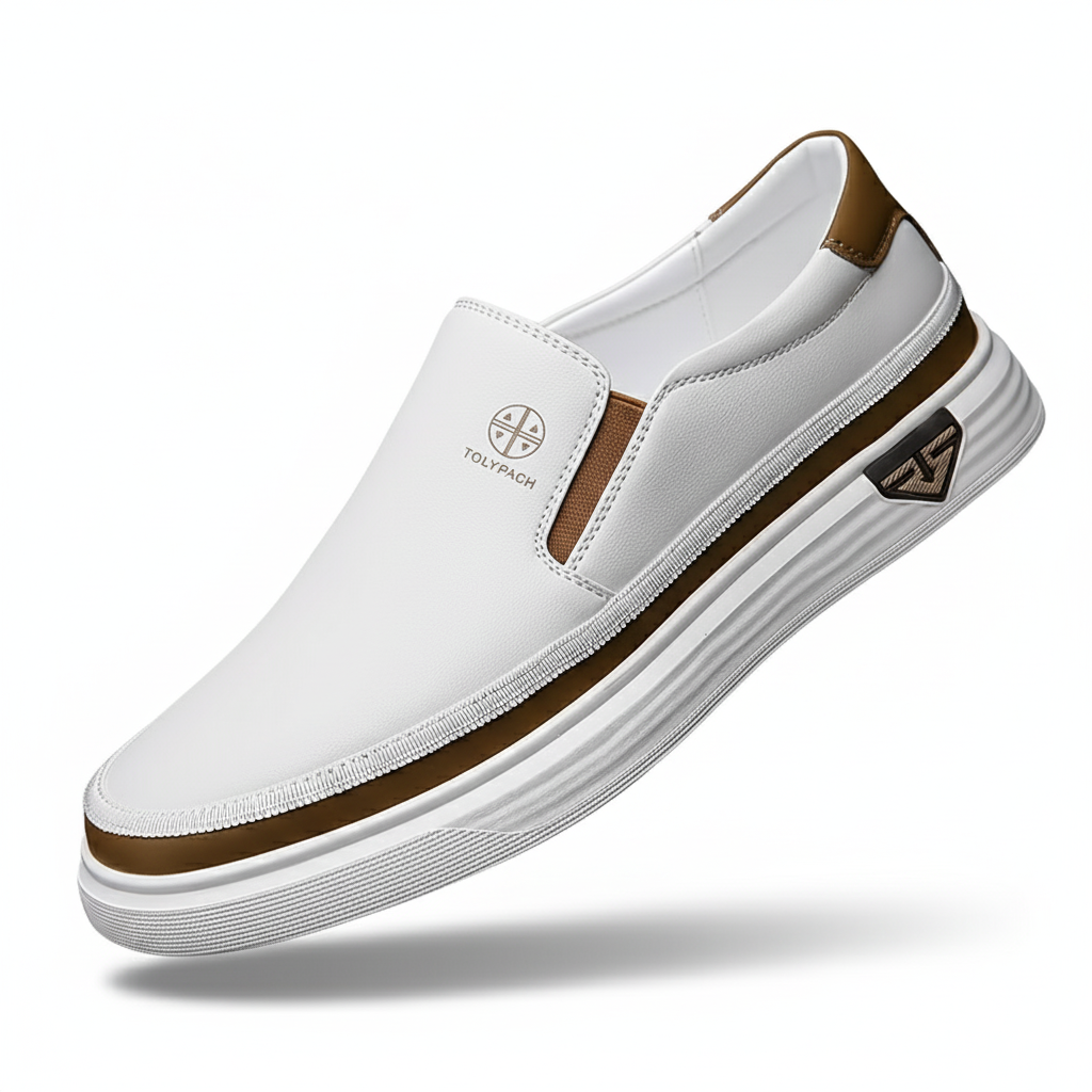 Norden DailyLuxe Microfibre Leather Slip-On Shoes in white