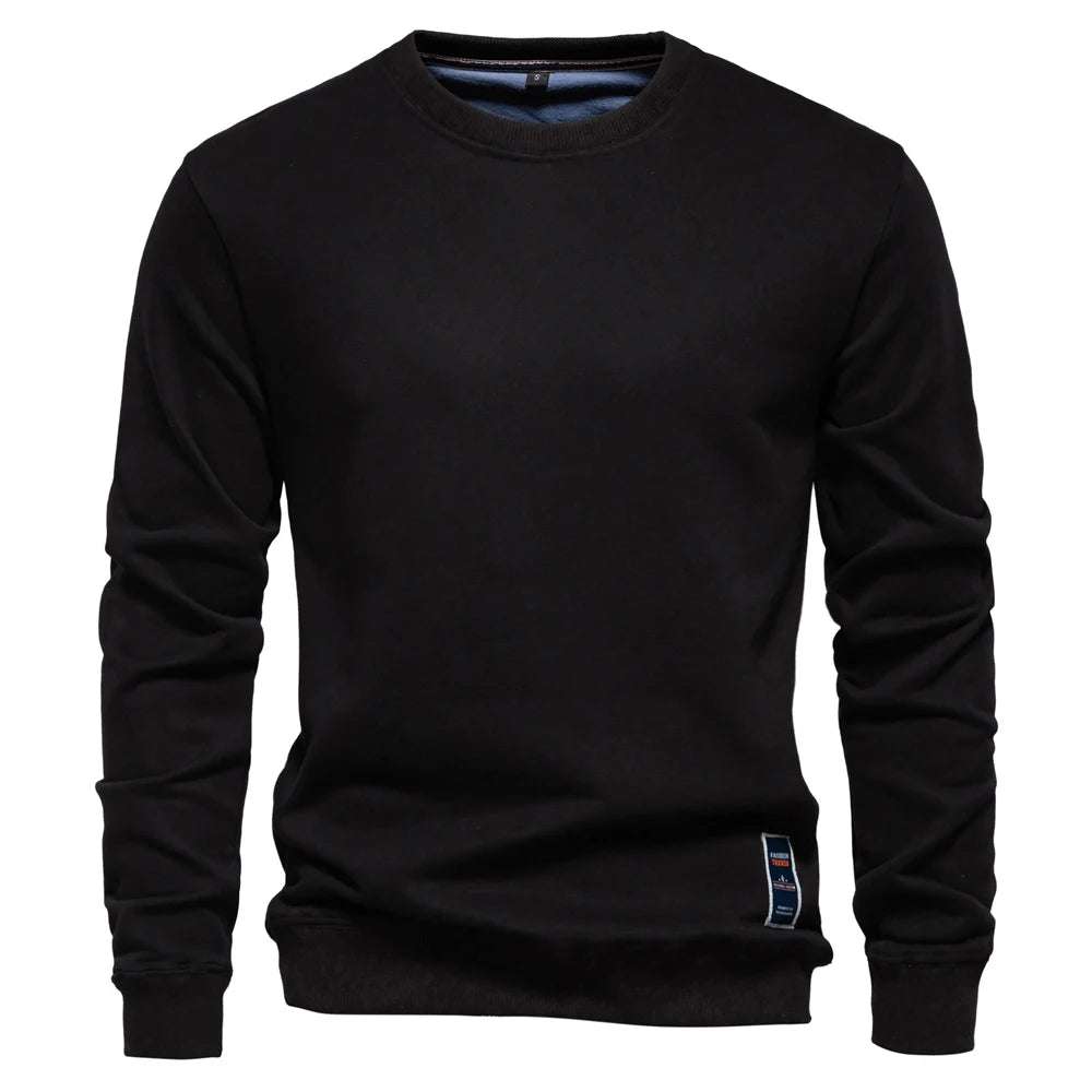 Norden Men's Essential Cotton Blend Crewneck Sweatshirt in black