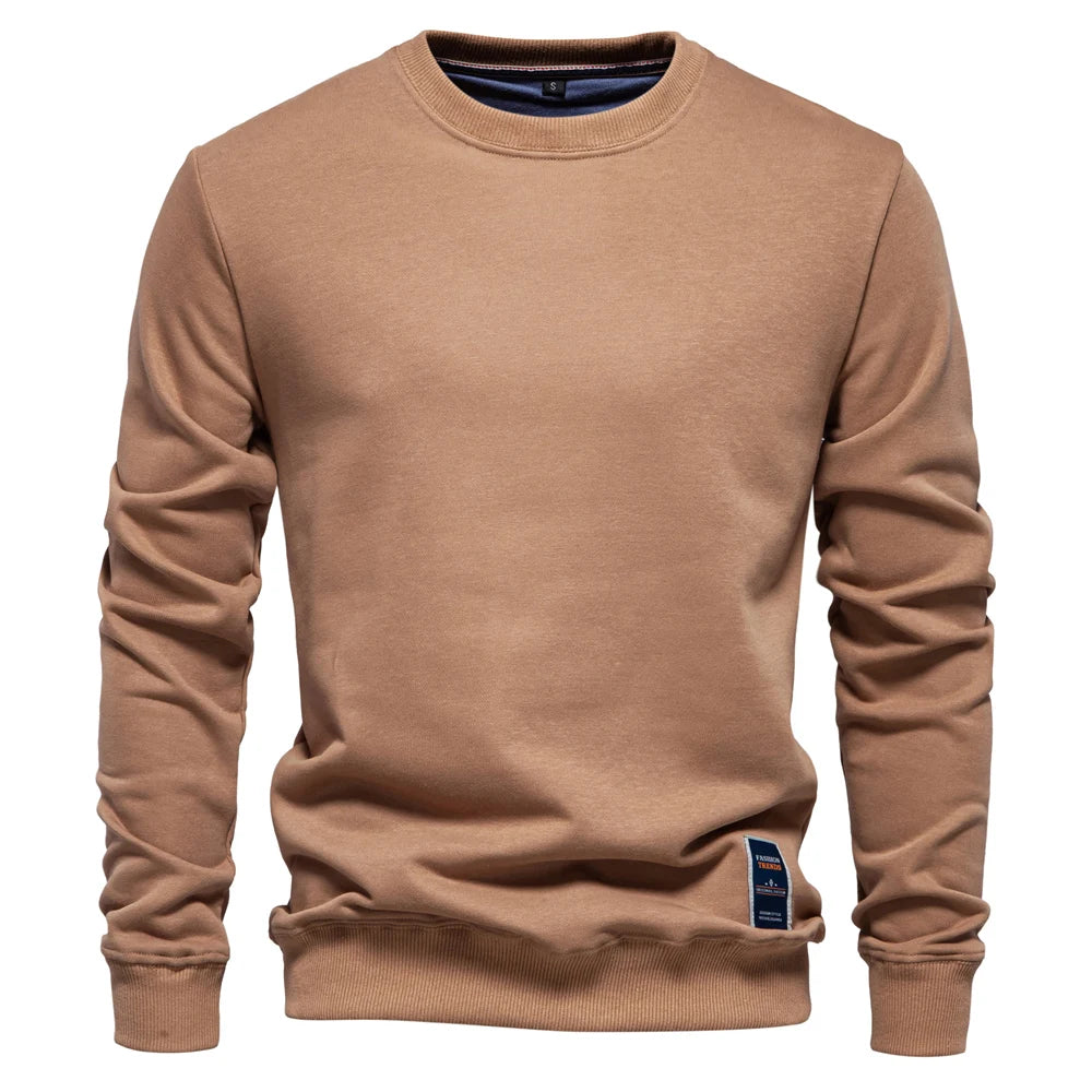Norden Men's Essential Cotton Blend Crewneck Sweatshirt in khaki