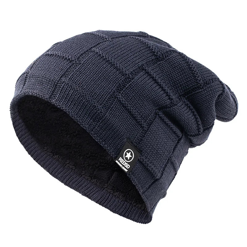 Norden Oslo Knitted Beanie Hat in blue
