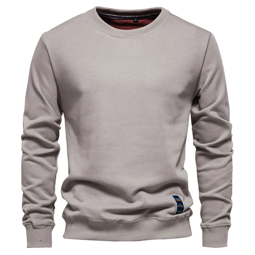 Norden Men's Essential Cotton Blend Crewneck Sweatshirt in light grey