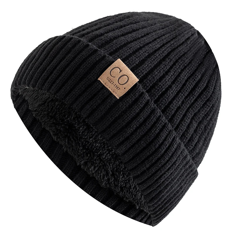 Norden Skull Knitted Beanie in black
