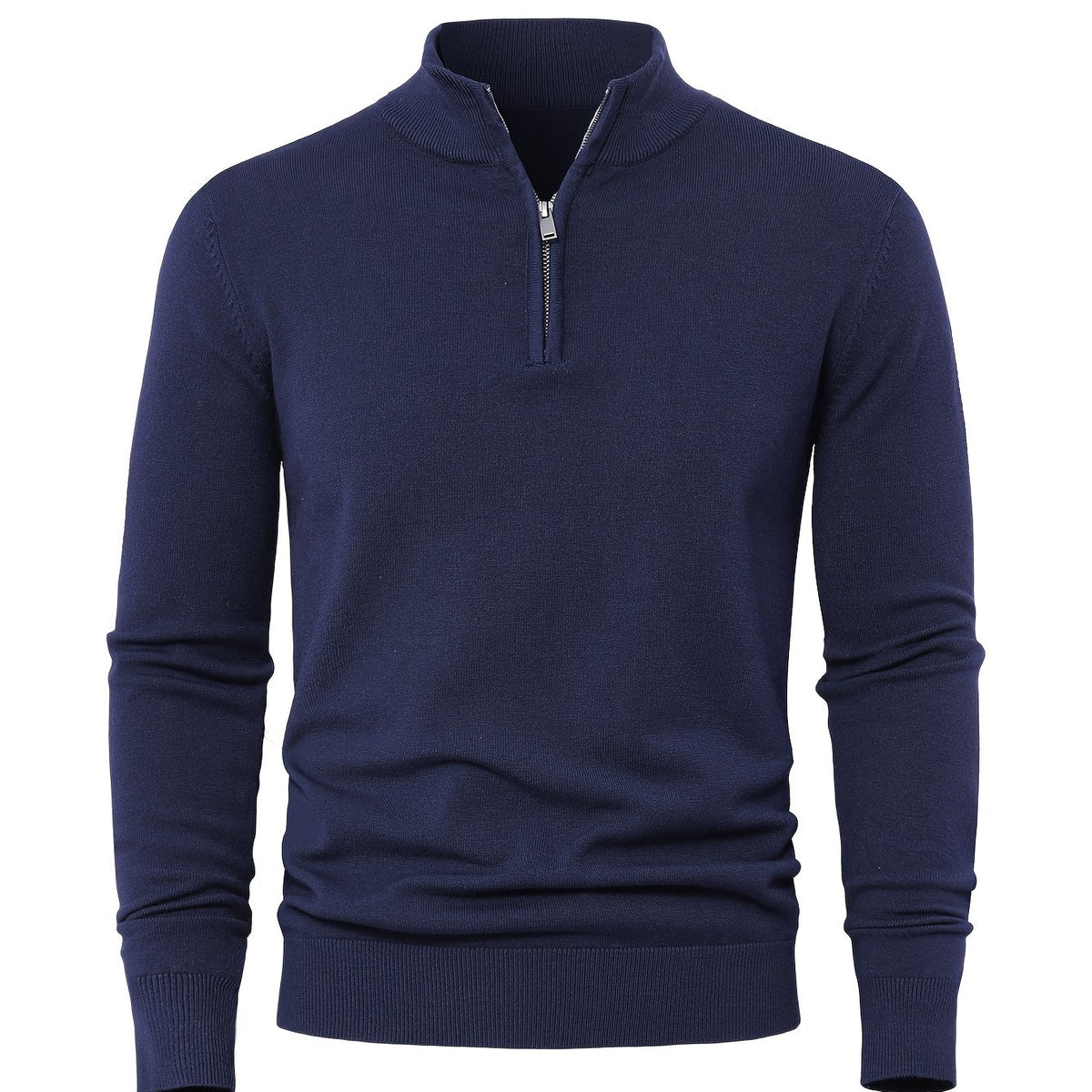 Norden WarmCore Knitted Zip-Up Cardigan in dark blue