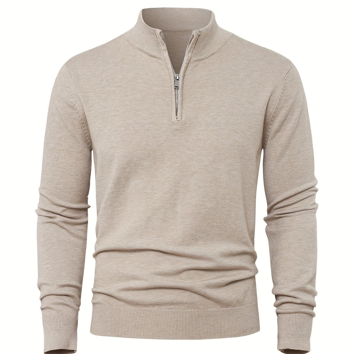 Norden WarmCore Knitted Zip-Up Cardigan in khaki