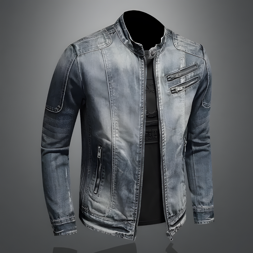 Norden Nord Jeansjacke Herren im Biker-Schnitt – Bild 2