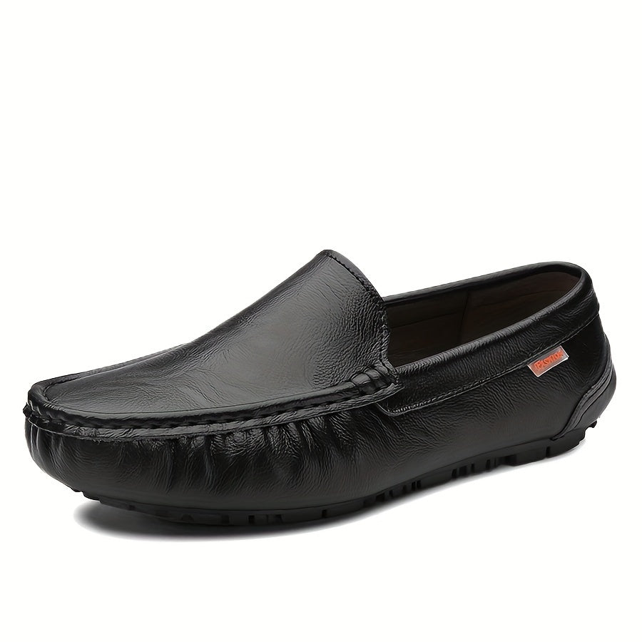 Norden Split Leather Slip-On Shoes in black