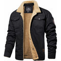 Norden Ridge Truckerjacke Herren mit Sherpa-Futter in Schwarz – Bild 2