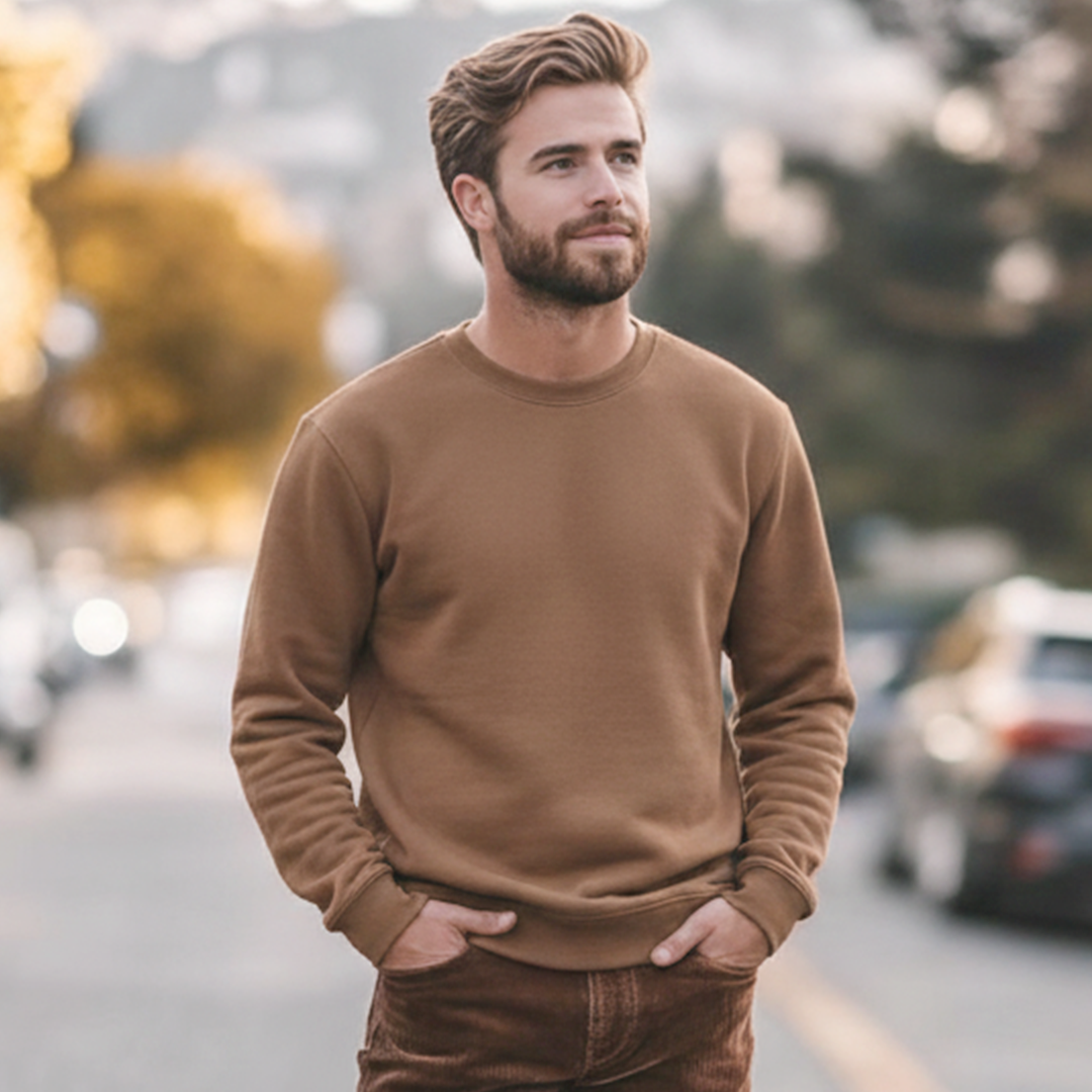 Norden Men's Essential Cotton Blend Crewneck Sweatshirt