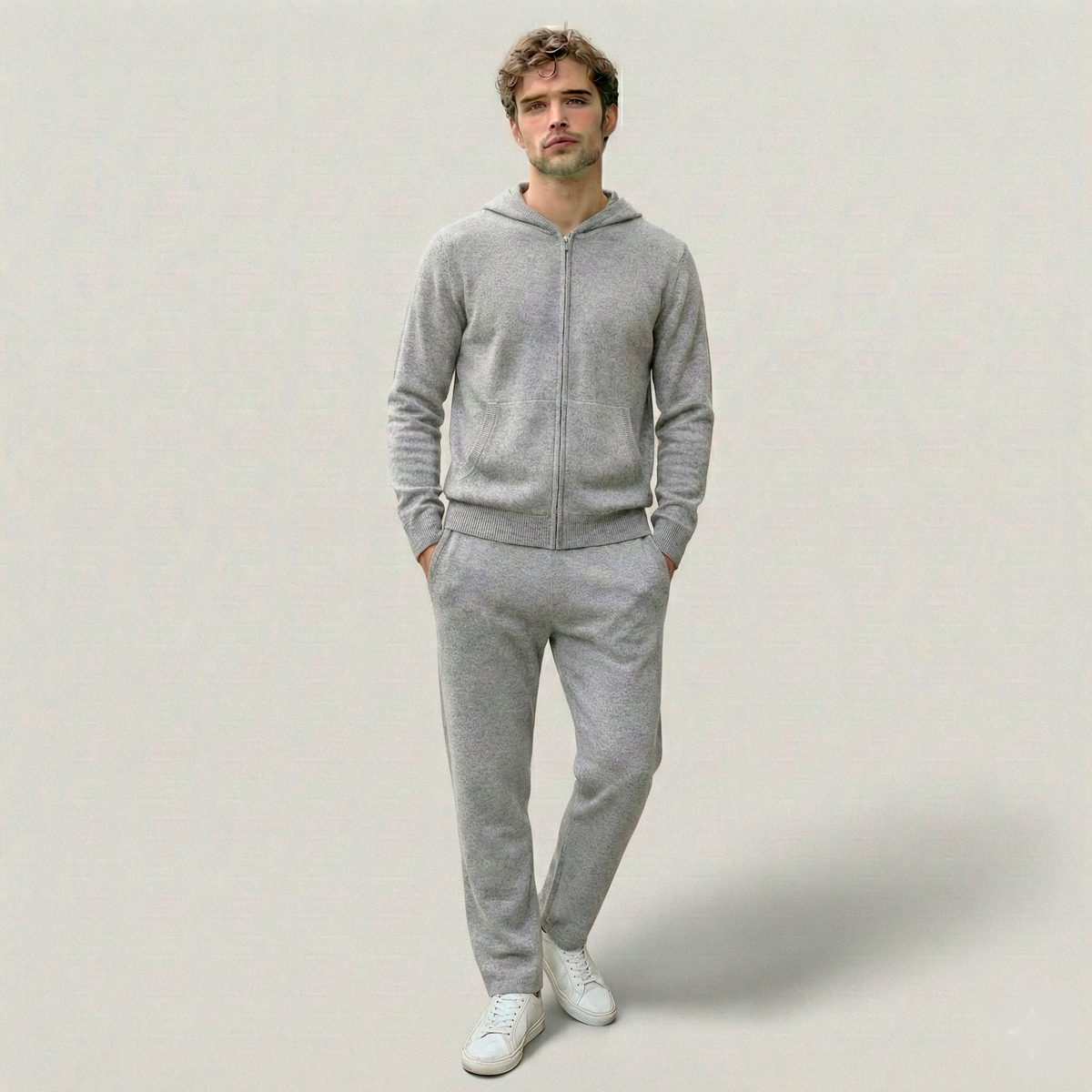 Norden Pure Merino Wool Tracksuit in grey