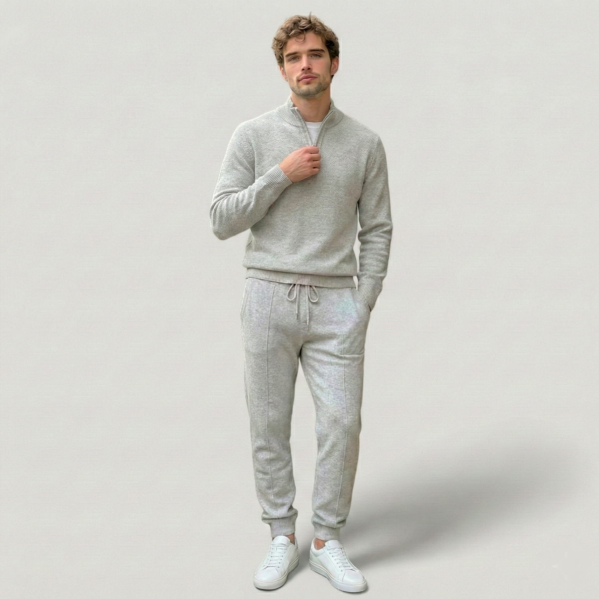 Norden Merino Wool Tech Tracksuit in grey