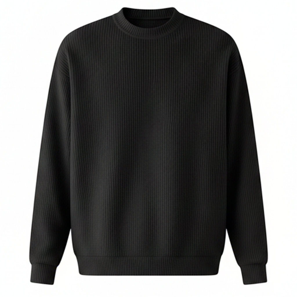 Norden Rippstrick Pullover Herren mit Rundhals – Bild 2