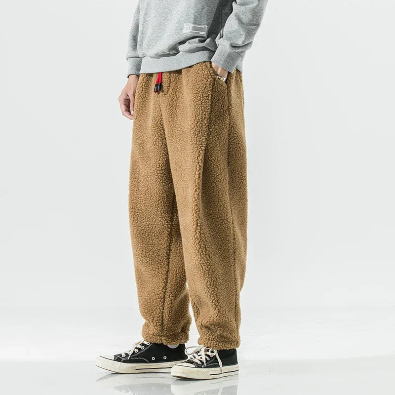 Norden Vale Teddyhose Herren aus Sherpa-Fleece in Khaki – Bild 6