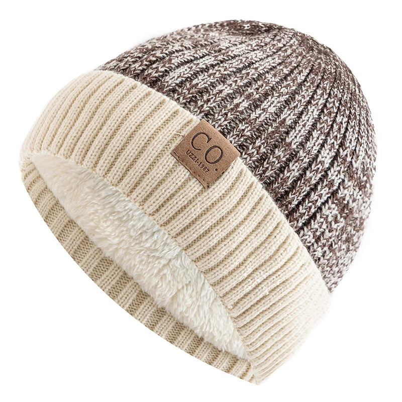 Norden Skull Knitted Beanie in coffee