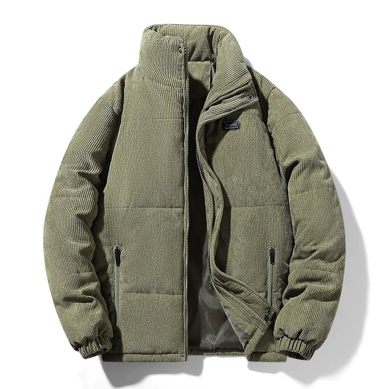 Norden Men's Corduroy Padded Winter Jacket in green