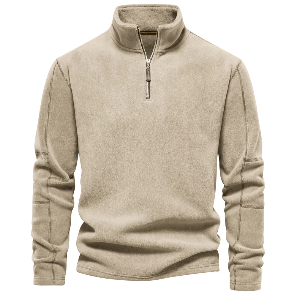 Norden Fleecepullover Herren, Troyer mit Stehkragen – Bild 2