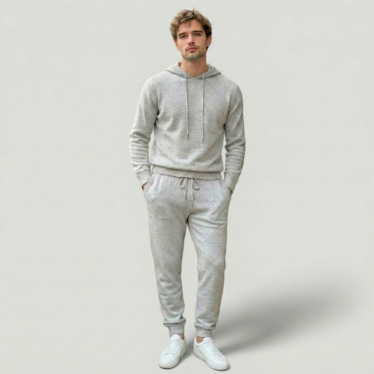 Norden Elevated Merino Wool Tracksuit in grey