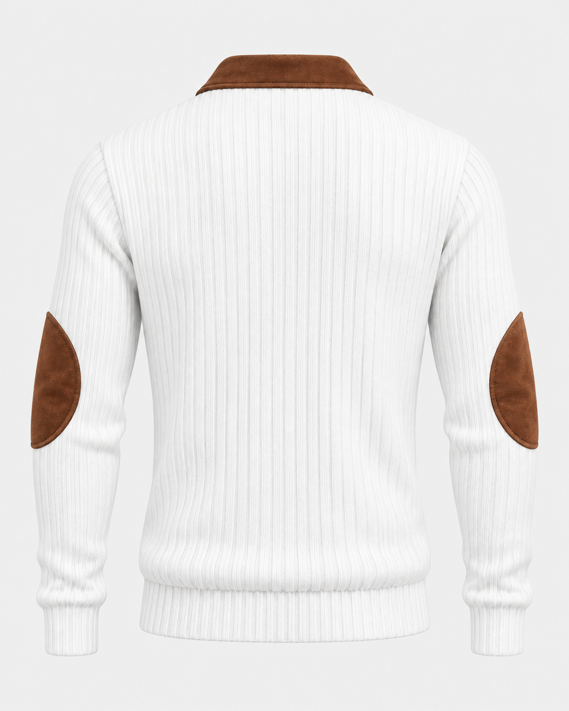 Camisola de Malha Jacquard de Manga Comprida para Homem Outono Inverno, Presente de Natal, Grossa, às Riscas Contrastantes, Casual, Gola Alta, Pulôver com Fecho