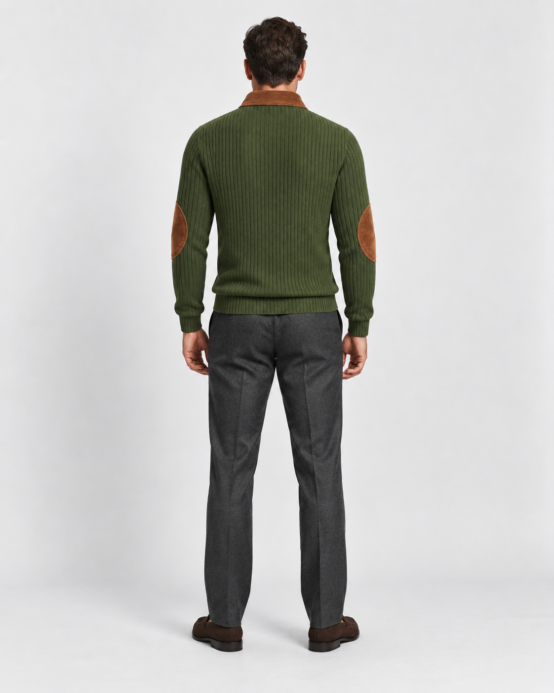 Norden Men's Jacquard Knit Half-Zip Jumper | Contrast Stripe