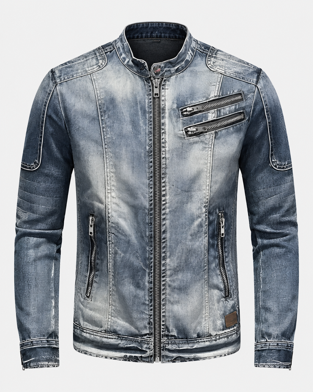 Norden Nord Jeansjacke Herren – Biker-Schnitt mit Reißverschluss
